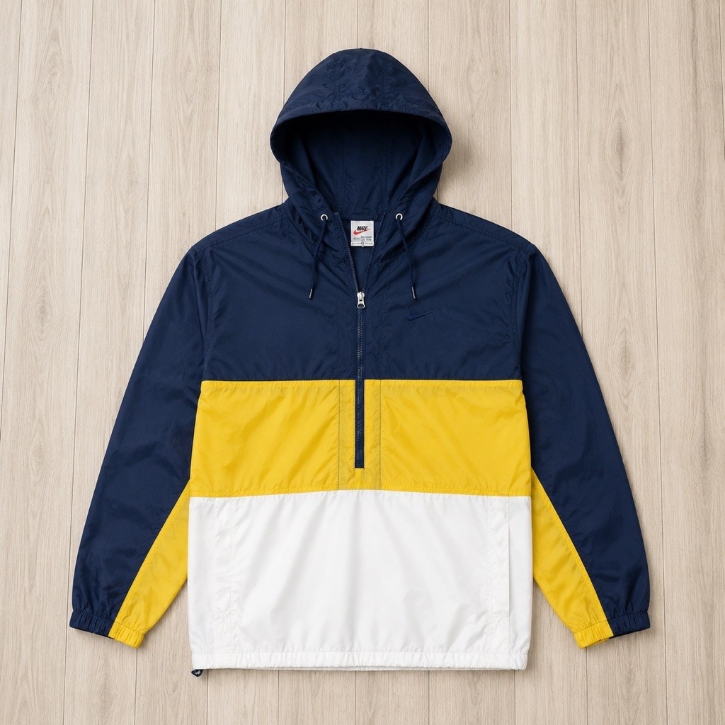 Running Jacket N i k e Halfzip Hooded Tritone Size : M fit to XL