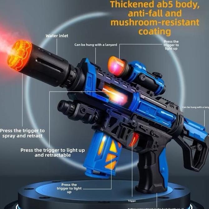 2Lez Mainan Anak Pistol Music & Laser Getar Mainan Senjata Mainan
