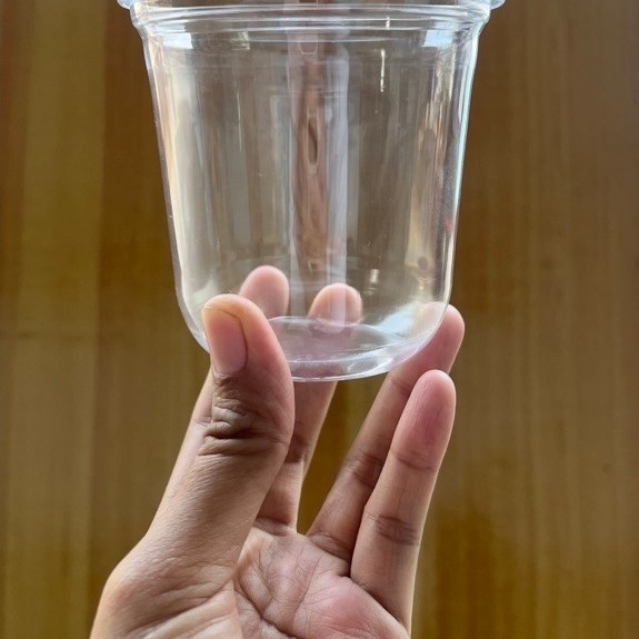 Cup PET 12oz oval (POLOS) - Cup PET PLP 12oz oval isi 50pcs.