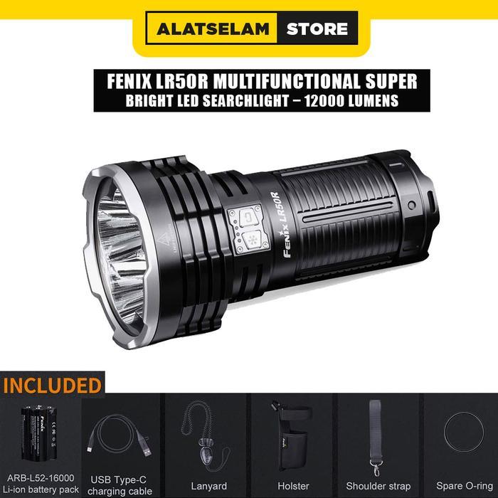 Fenix LR50R Multifunctional Super Bright LED Searchlight  12000 Lumens / Senter Fenik LR50R / Senter