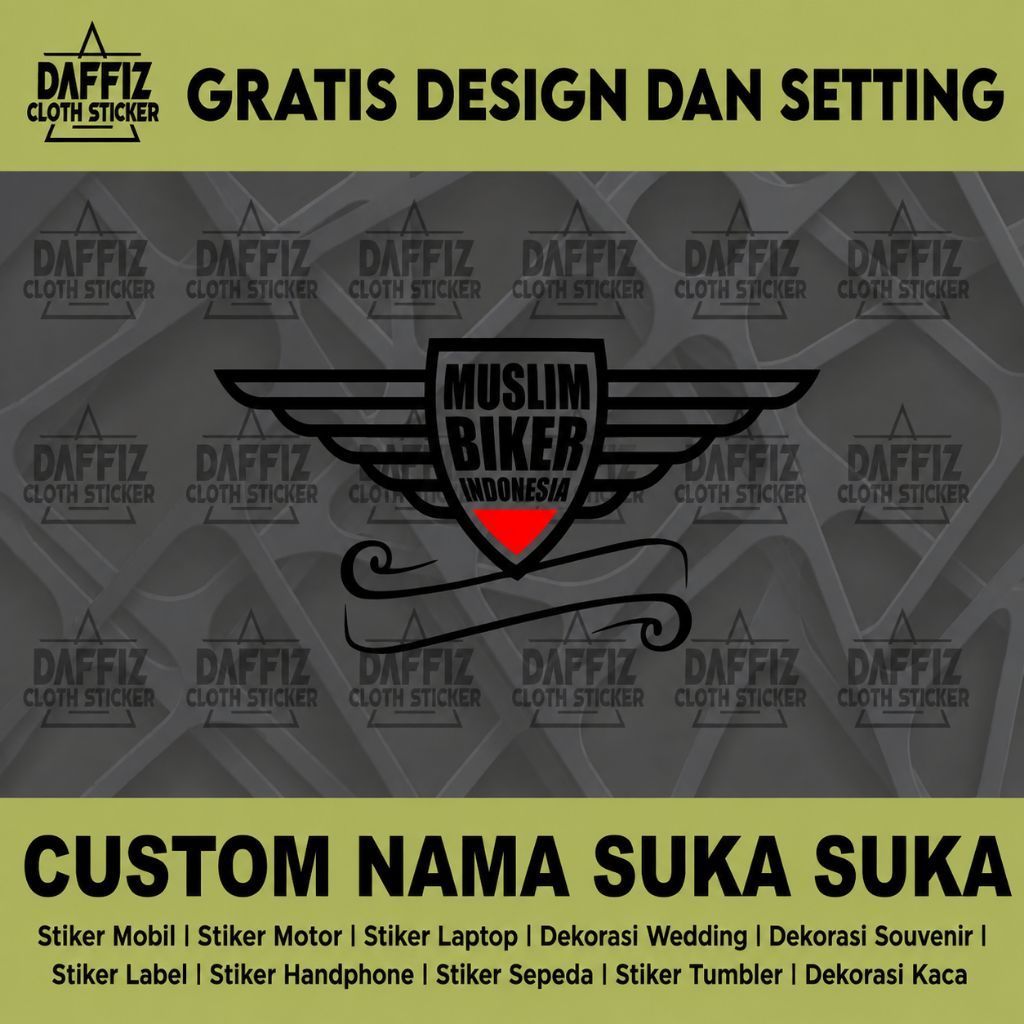 STIKER CUSTOM MUSLIM BIKERS