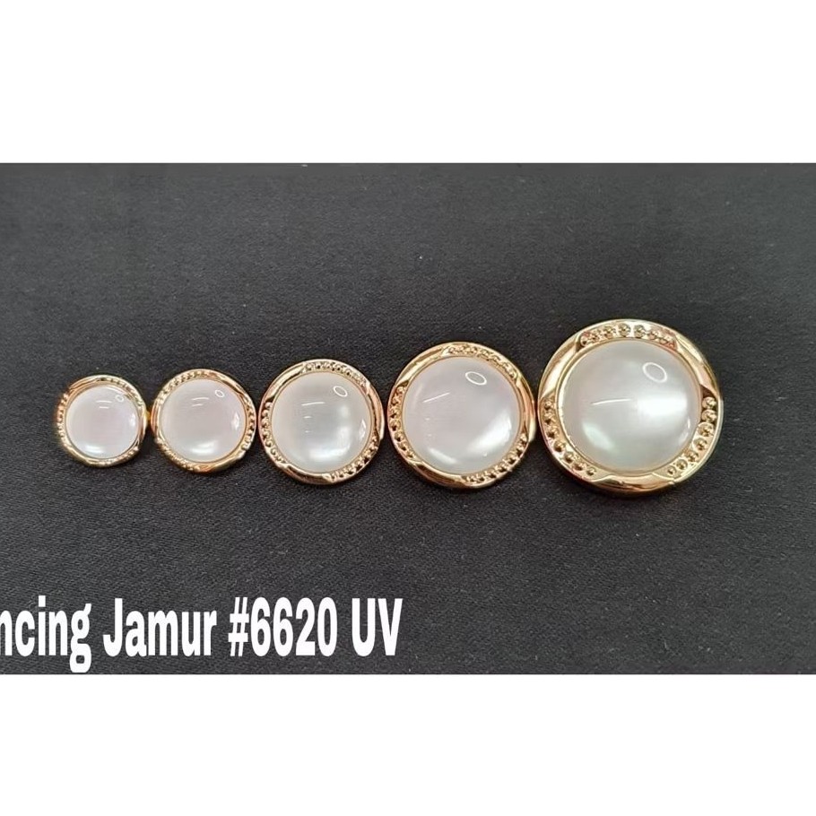 Kancing Baju  jamur bening  Bintik UV 6620  24L 15mm
