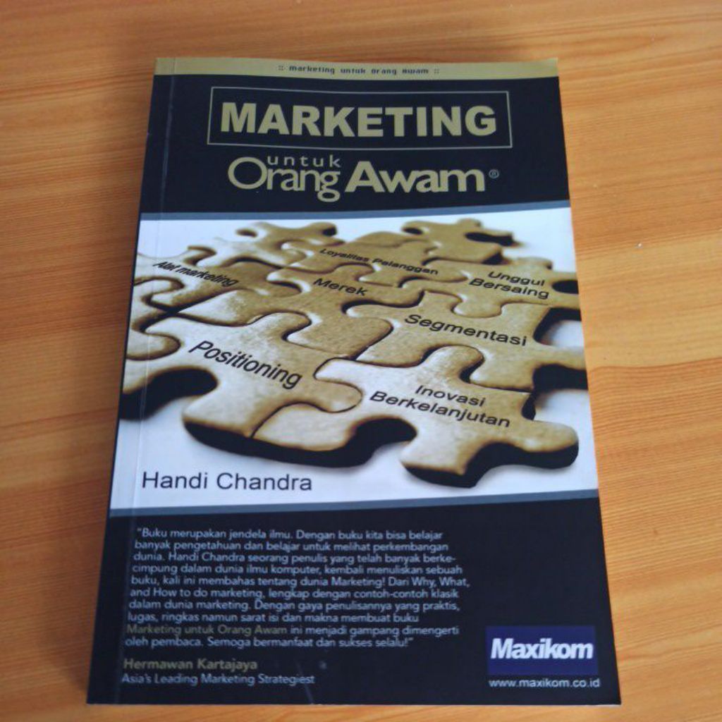 buku bekas original "Marketing untuk Orang Awam" karya Handi Chandra