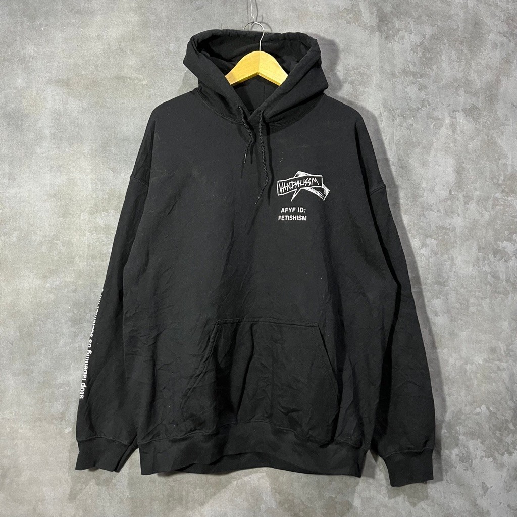 Hoodie gildan hitam original second preloved 089