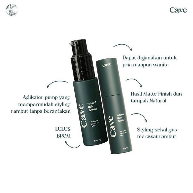 Hair- Cave Hair Powder Cave Natural Hair Powder Matte Finish 10Gr Free Sisir
