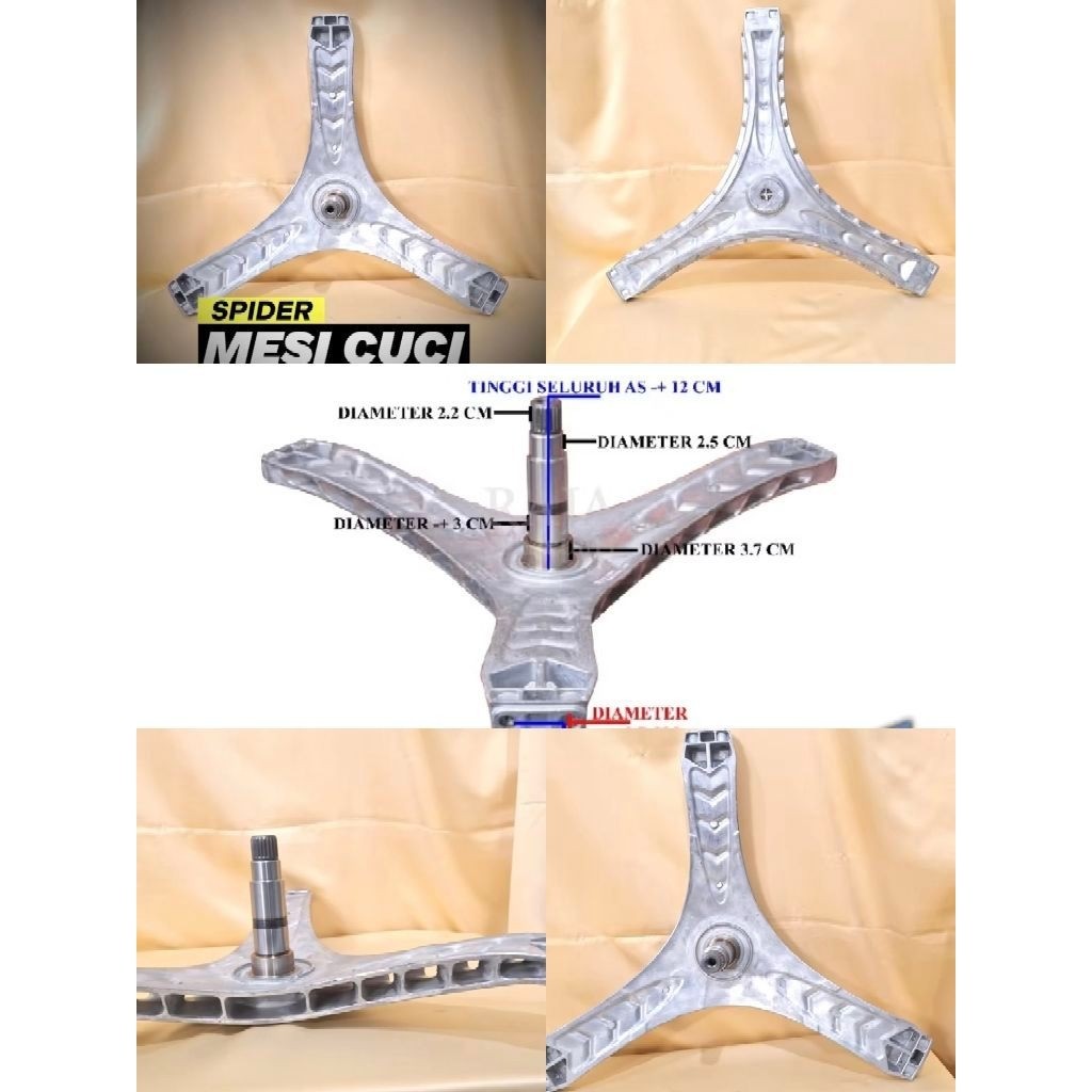 SPIDER SEGITIGA MESIN CUCI LG FV1409S3W FV1409S4W FV1411S5WN