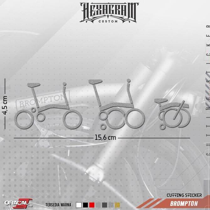 Promo Cutting Sticker BROMPTON Logo | Stiker Cutting Logo BROMPTON | Brompton Diskon