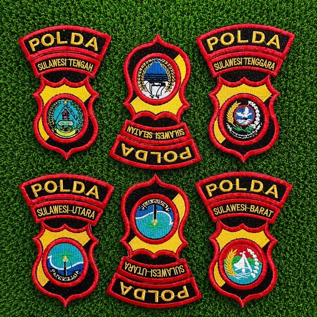 LOGO POLDA / LOGO POLDA SELURUH SULAWESI / FULL BORDIR TIMBUL