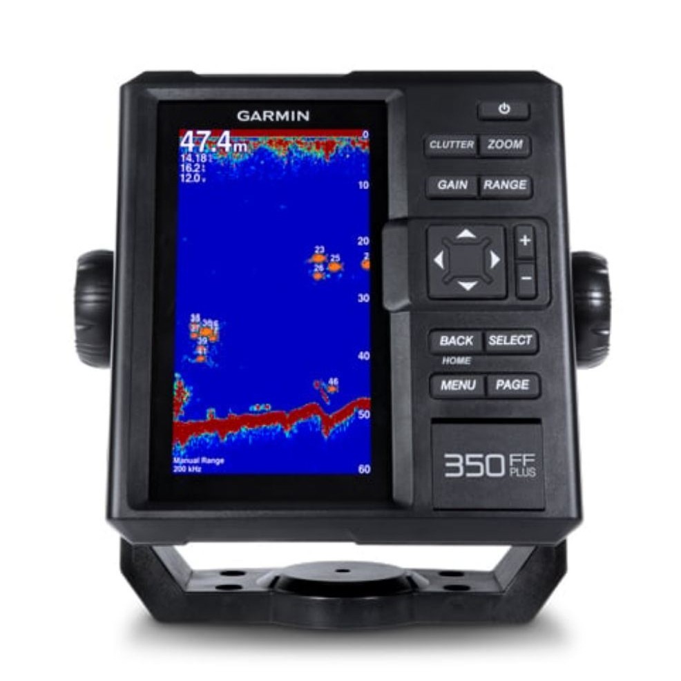 Garmin 350 FF Plus Fishfinder Sonar Layar warna dengan Mount