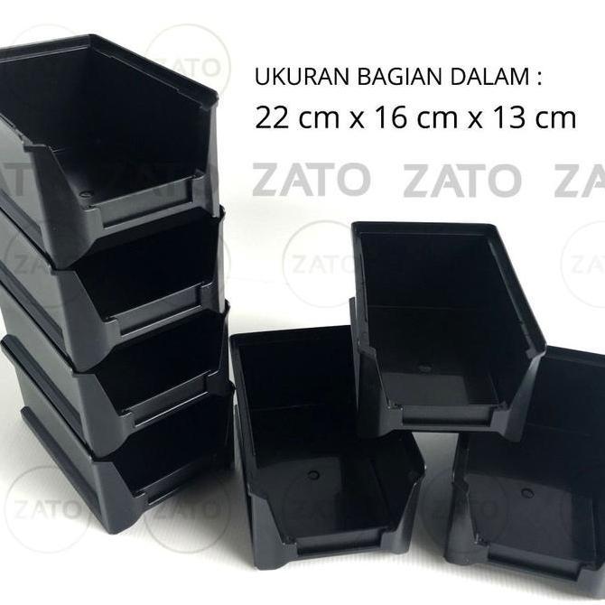 Besar Isi 4 Pcs Kotak Plastik Stackable Rak Susun Rak Komponen