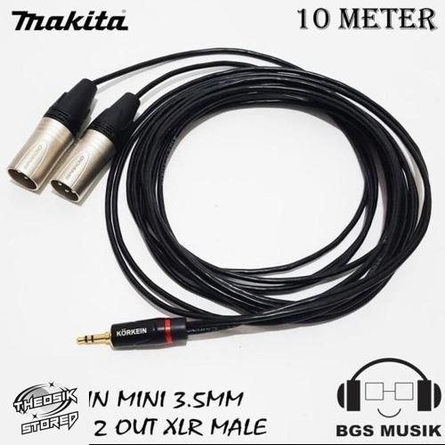 Kabel Jack Mini 3.5mm To 2 Jack XLR Male 10m