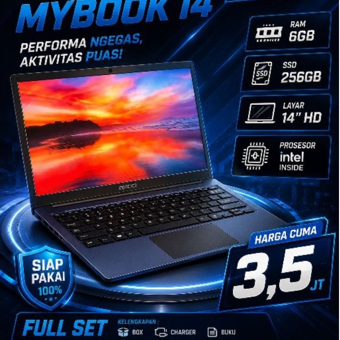 laptop Asus ram 6 SSD 256gb mulus full set
