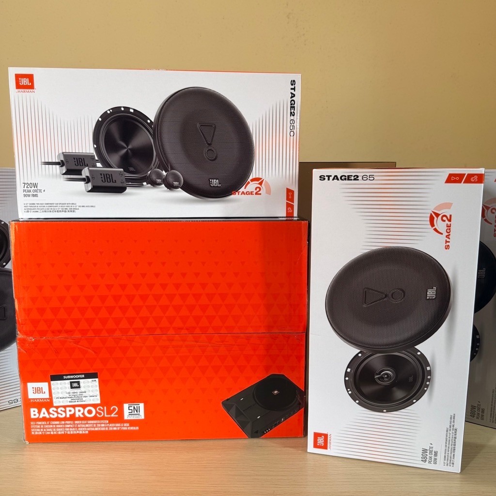 PAKET JBL AUDIO MOBIL PAKET SPEAKER JBL 3 in 1 ( SUB KOLONG JBL + SPLIT JBL + COAXIAL JBL ) ORIGINAL