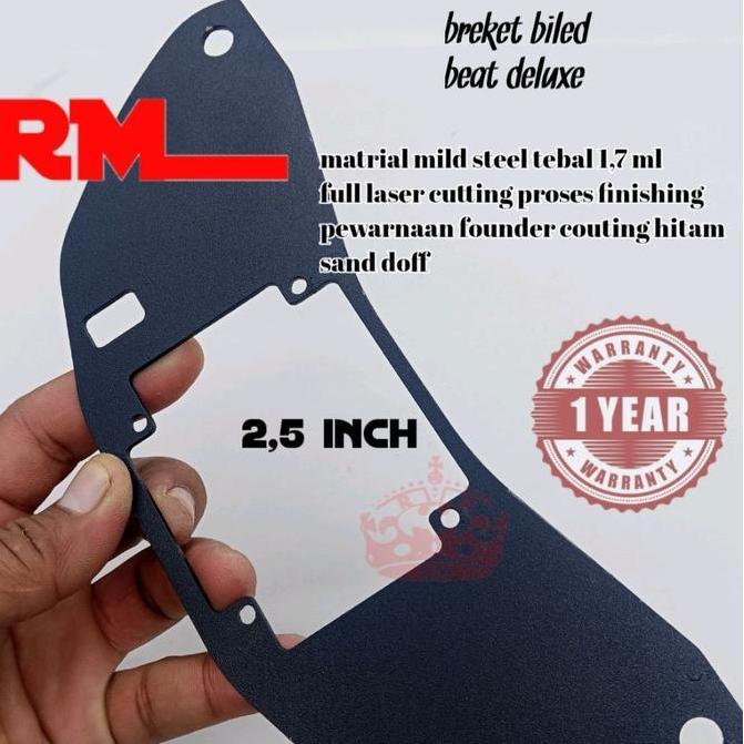 Promo RM Breket Biled Beat Deluxe 2,5 Inch & 3 Inch D2 Laser Matrial Mild Steel Tebal 1,7 Ml Full La