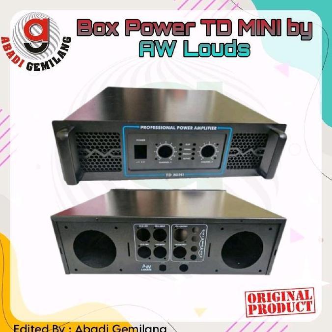 Fremontshop - Box Power Amplifier Td Mini By Aw Louds 2U Hitam/Box Power 2U Td Mini Terbaru 