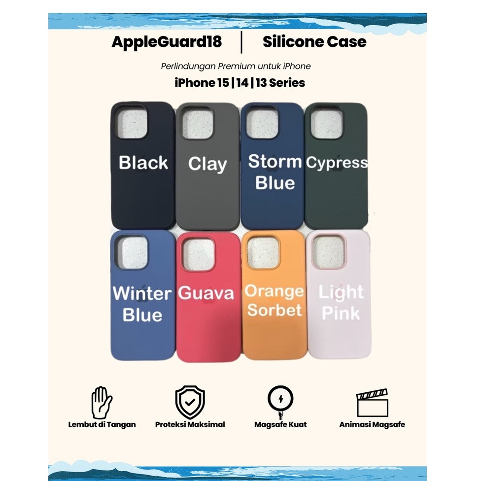 Silicone Case Magsafe iPhone 15 14 13 Pro Max Plus Animation