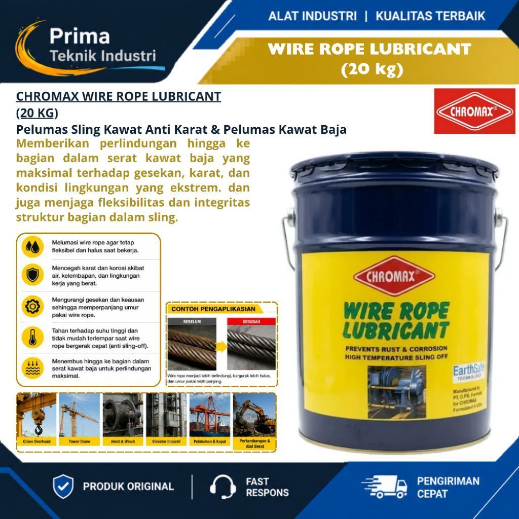 Chromax Wire Rope Lubricant / Pelumas Sling / Pelumas Wire Rope