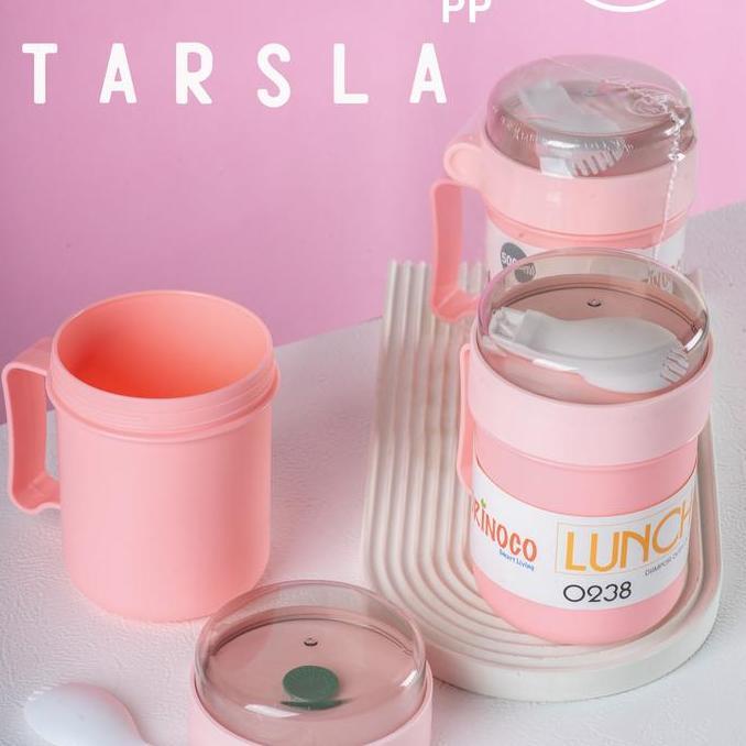 Allthebest- Tarsla Gelas Mug Multifungsi OR-0238 dengan Sendok BPA Free 580 ML