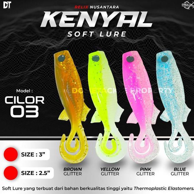 (Masterpiece) SOFT LURE I Relix Nusantara KENYAL - CIRENG CIMOL CILOR CILOK | Size 1.5 2 2.5 | Umpan