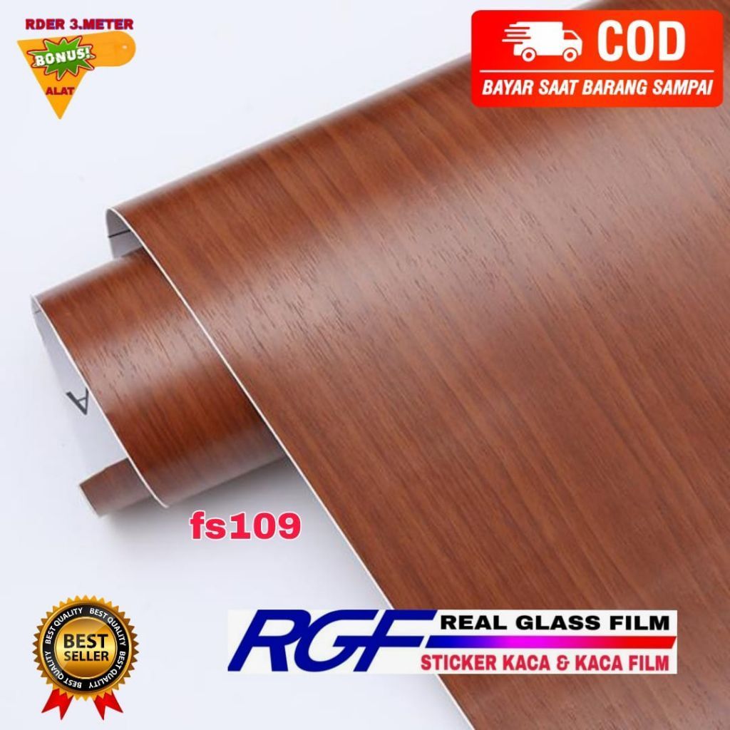 STIKER PVC MOTIF KAYU/STIKER LANTAI MOTIF KAYU SERAT COKLAT/PELAPIS FURNITURE/DECOSHEET STIKER/PVC I