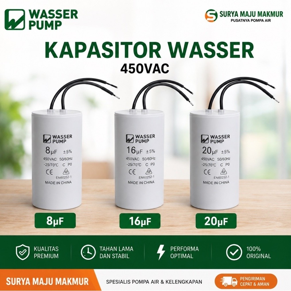 WASSER KAPASITOR 8 UF 16 UF 20 UF CAPASITOR WASSER KAPASITOR POMPA AIR
