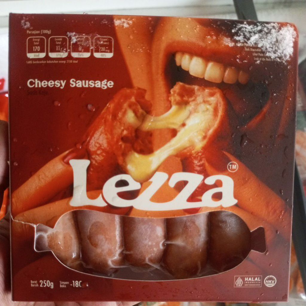 Sosis Keju Lezza 250gr / Lezza Cheesy Sausage 250gr / Sosis Keju Lumer Premium