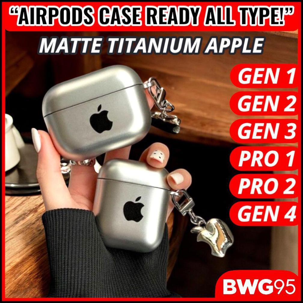 Airpods Case Apple / Airpods Pro Case Apple / Airpods Pro 2 Case Apple Silver Metal Matte / Airpods 
