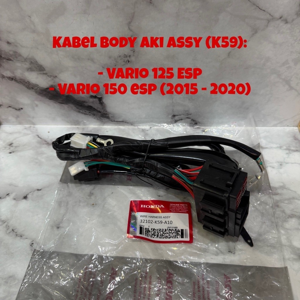 Kabel Body Assy (K59) Body Battery Set Rumah Sekring Buat Motor Vario 125 dan Vario 150 2015 - 2020