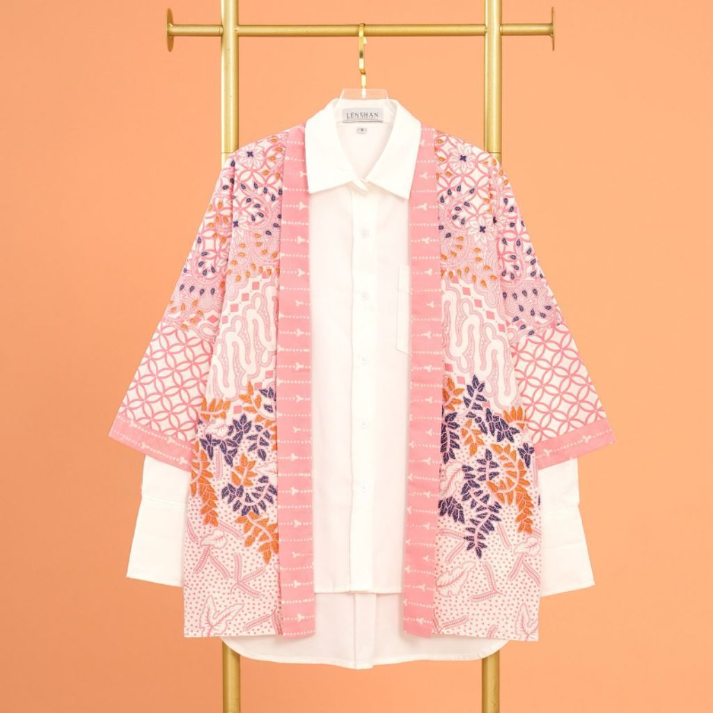 One Set Kimono Batik Wanita KINARA Pink