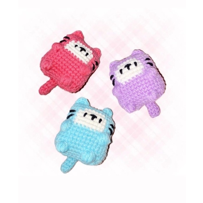 By Vaa | Crochet Keychain Bagcharm Cat | Mainan kunci Mainan Tas Rajut Kucing