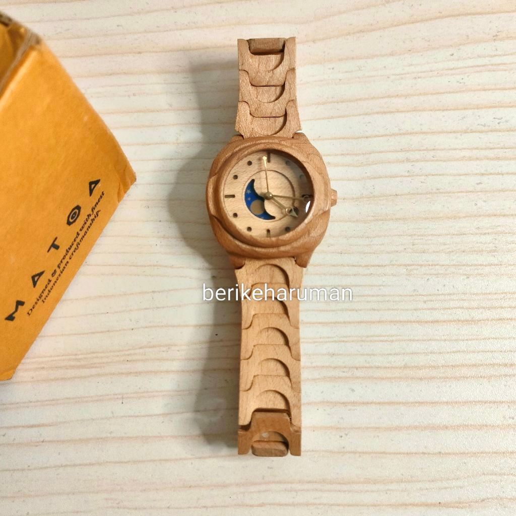 Jam Tangan Kayu Matoa Rakai Mini Full Moon (Preloved)