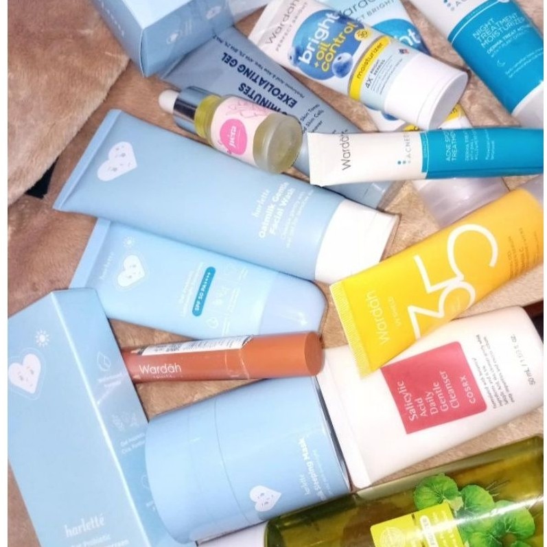 preloved harlette labore wardah npure implora preloved skincare murah