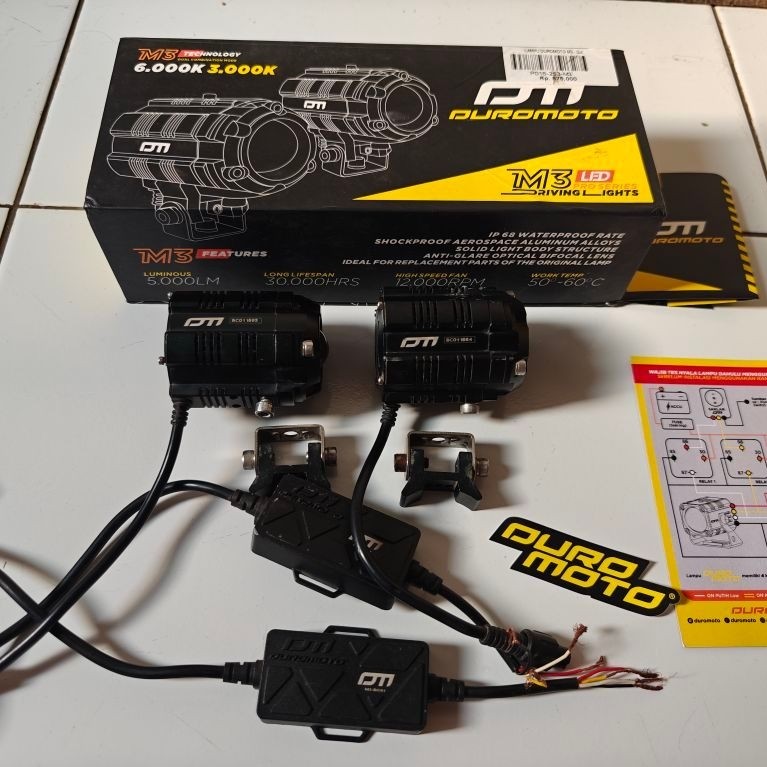 Lampu Tembak Duromoto M3 Pro super terang