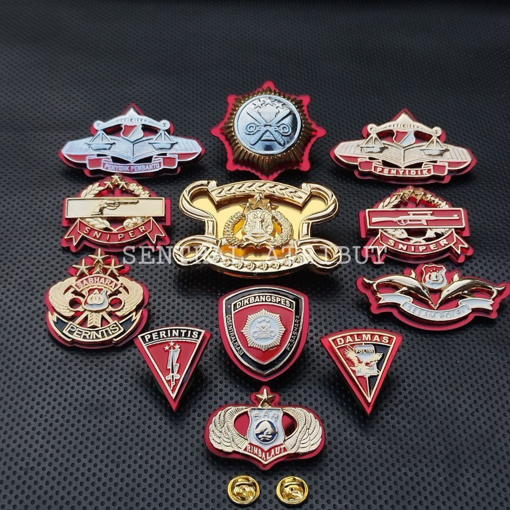 ATRIBUT LENGKAP POLRI SABHARA/PIN POLRI SABHARA/RODA POLRI SABHARA/EMBLEM POLRI SABHARA PREMIUM