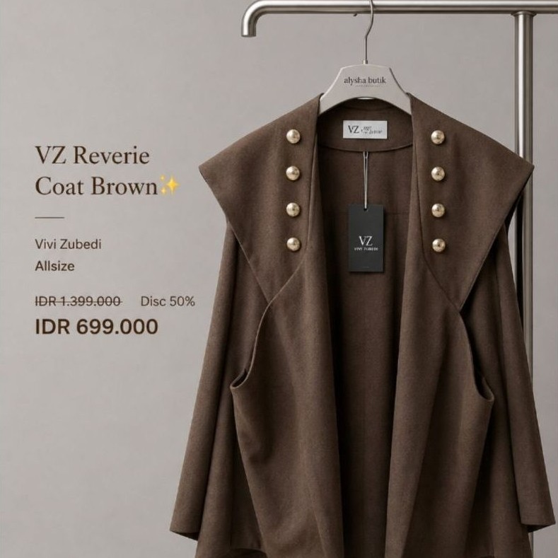 VZ Reverie coat brown by Vivi Zubedi