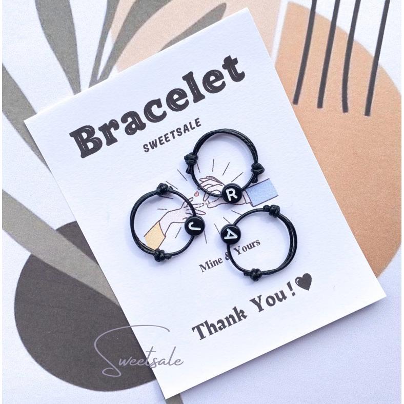 BEST SELLER CINCIN INISIAL/CINCIN INISIAL HURUF BULAT HITAM PUTIH