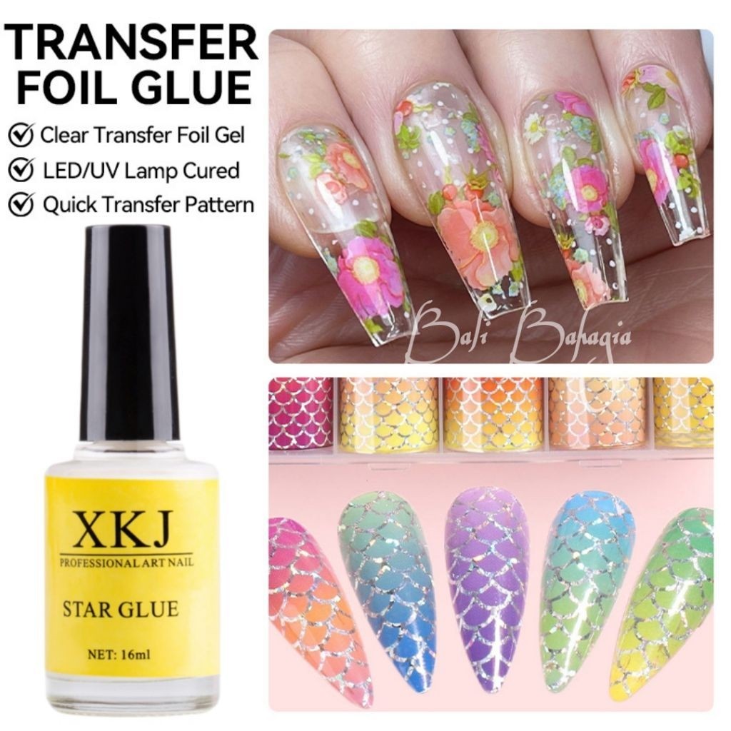 Nail Foil Glue Transfer Foil Sticker Nail Art/Lemm Kuku Foil Transfer XKJ ORIGINAL