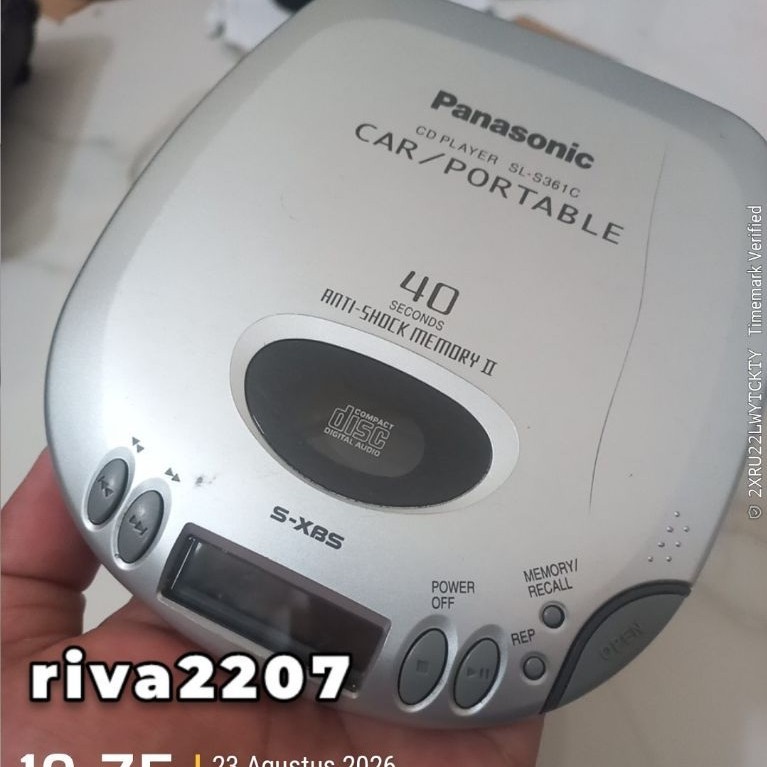 discman panasonic - sl - s361c - cd portable - pemutar cd