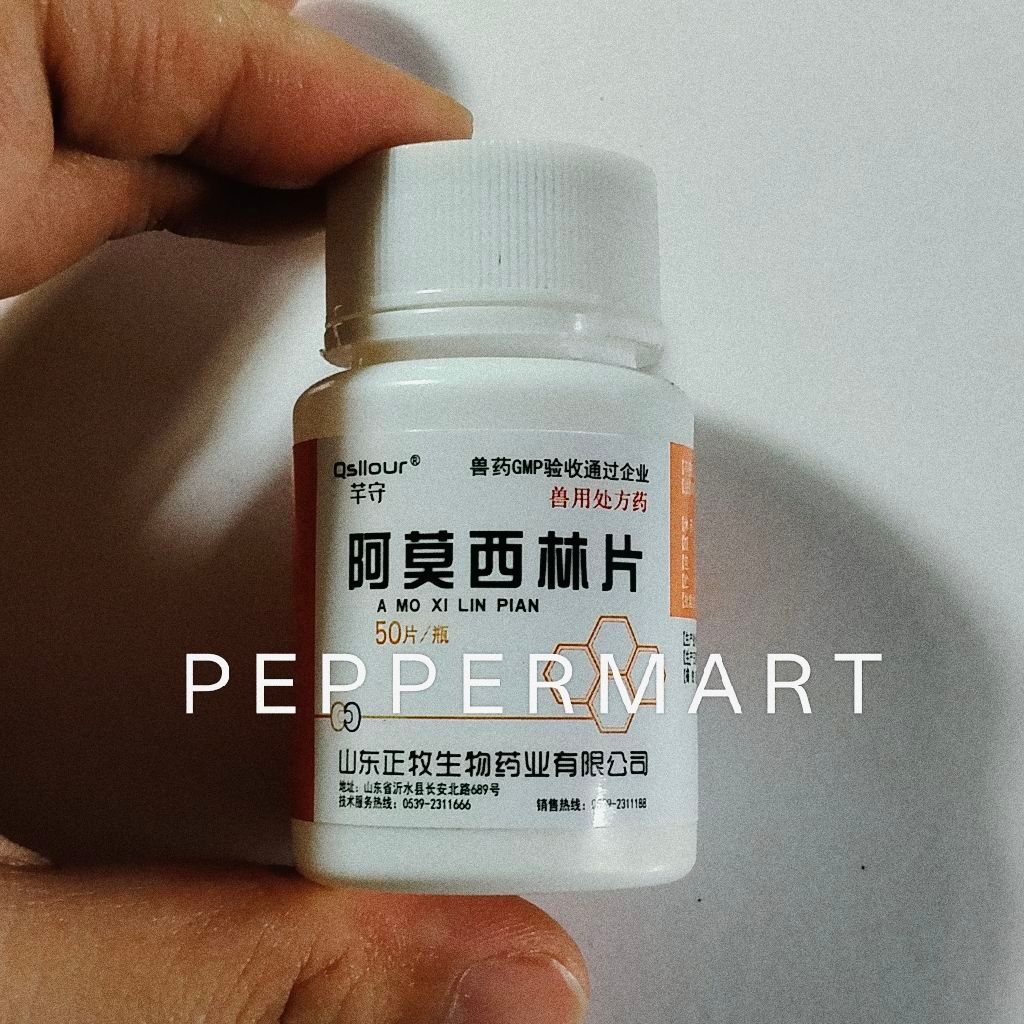 Amoxicillin Tablet khusus Pets Obat Antibiotik Anjing Kucing Hewan Peliharaan Ternak Dosis Kecil Vet