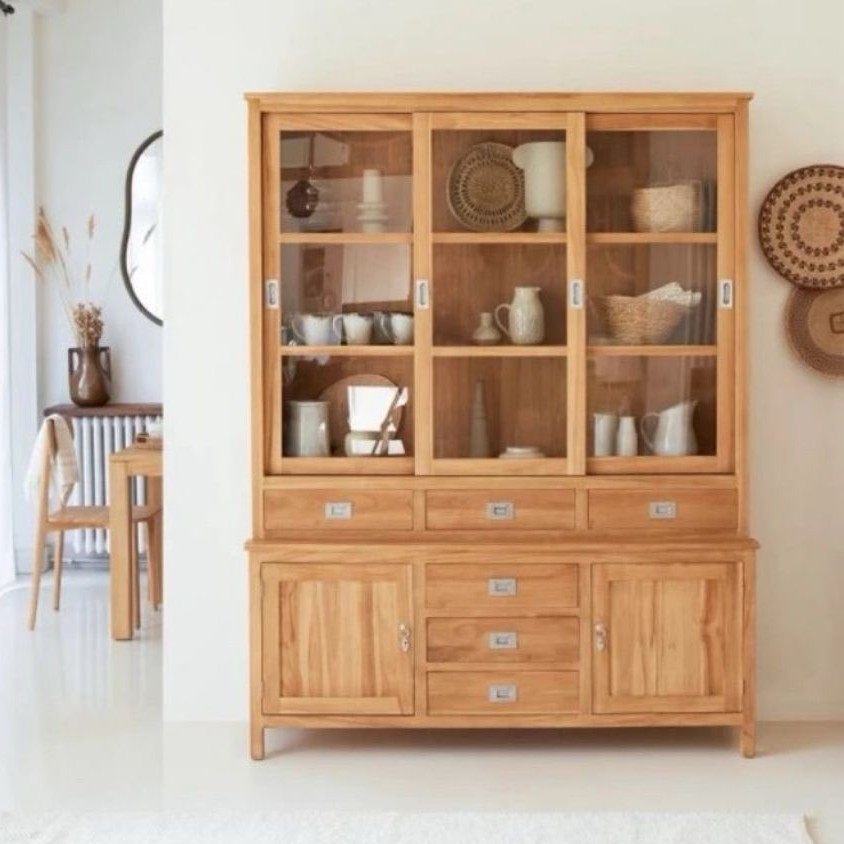 lemari display kayu jati lemari dapur lemari pajangan kayu jati lemari minimalis kayu