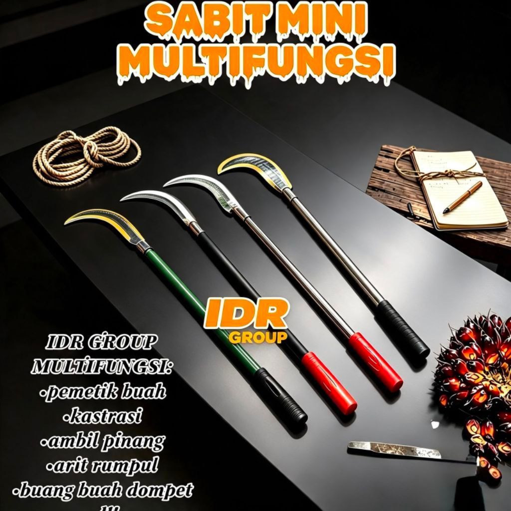 Sabit Mini Multifungsi IDR Group untuk Pemetik Buah Kastrasi Ambil Pinang Arit Rumpung