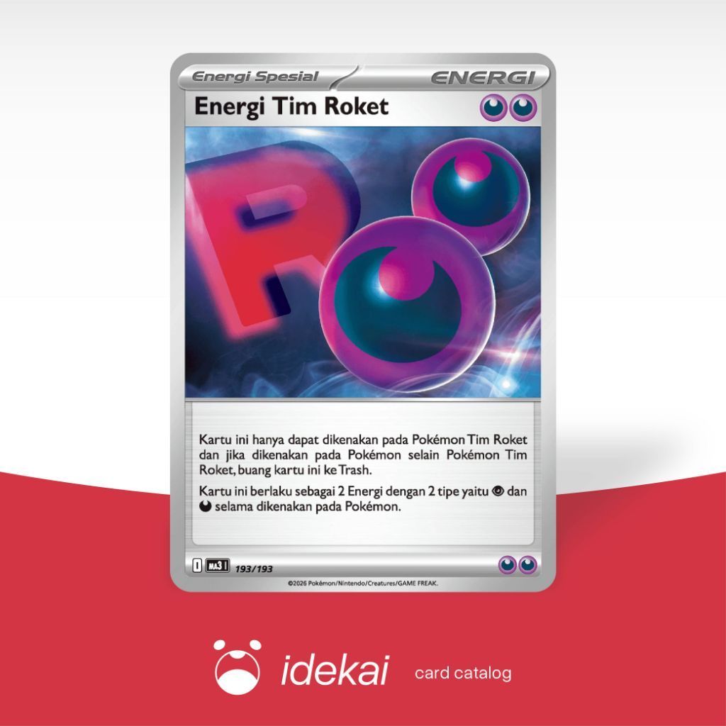 Energi Tim Roket MA3 193/193 - Evolusi Mega Impian - Pokemon TCG Indonesia - Idekai Store