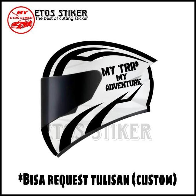 STIKER HELM FULL FACE Sticker Cutting Helm Custom Tulisan
