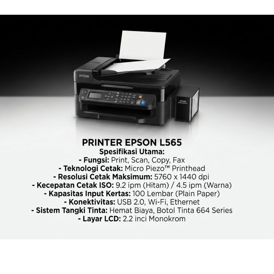 Printer Epson L565 Wifi All In One