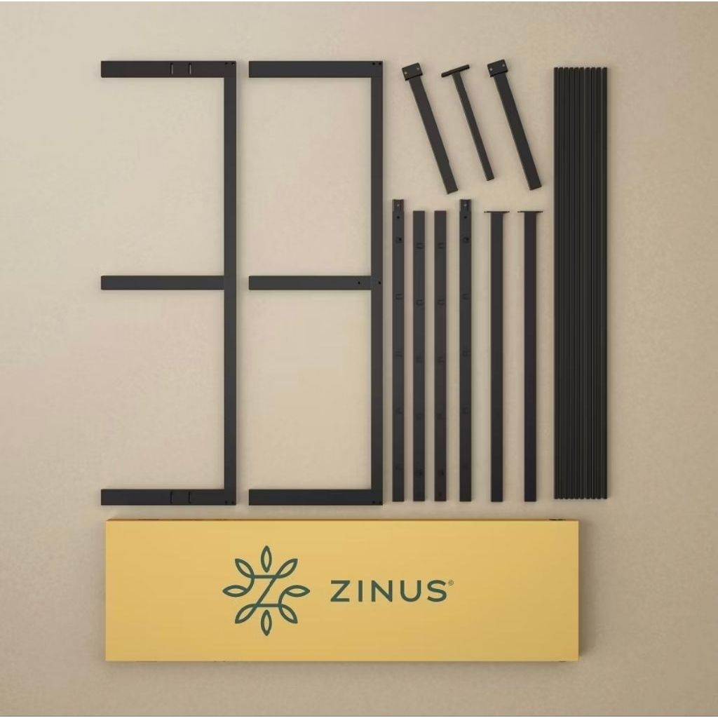Zinus rangka kasur metal warna hitam untuk kasur tebal