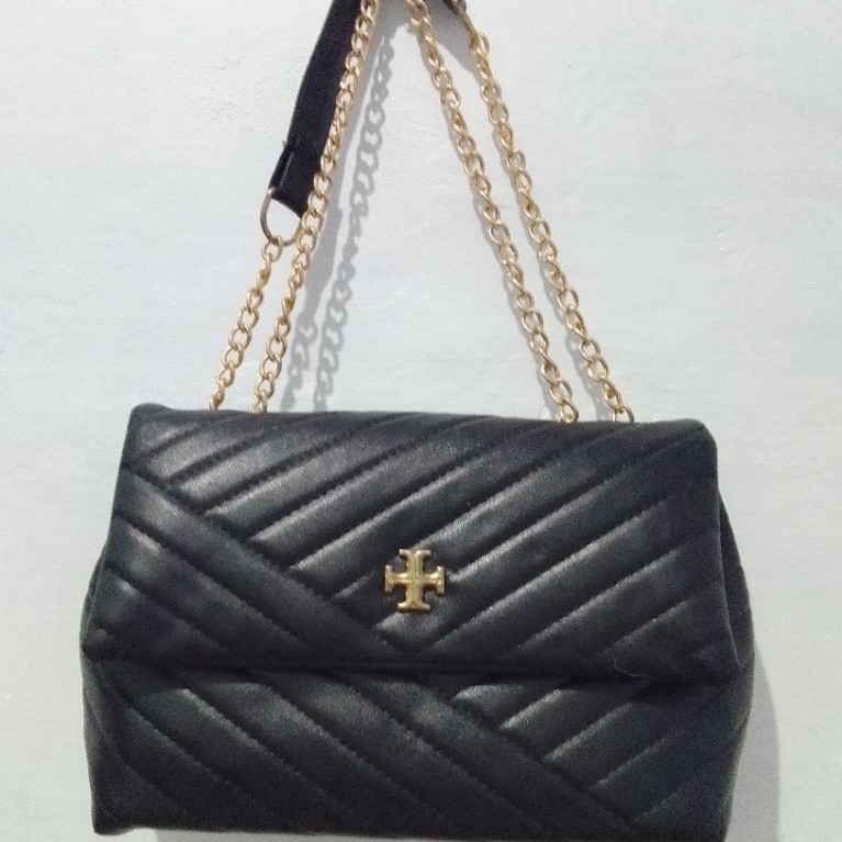 Tory Burch Kira Chevron Tas Wanita Hitam