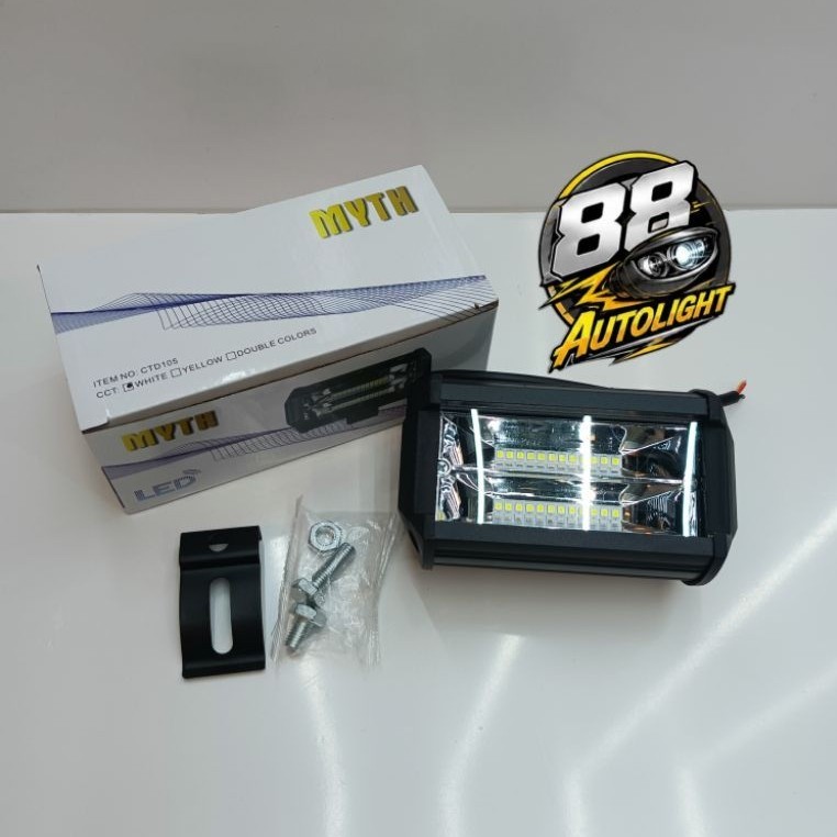 Lampu Tembak Sorot Led 24 Mata MYTH Cree Putih Kuning Lampu Tembak Led Motor Mobil 12 -24 Volt