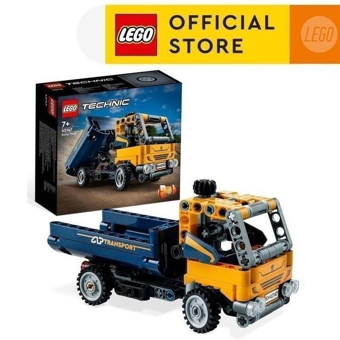 LEGO Technic 42147 Dump Truck Building Toy Set (177 Pieces) Mainan Balok (7 Tahun+)