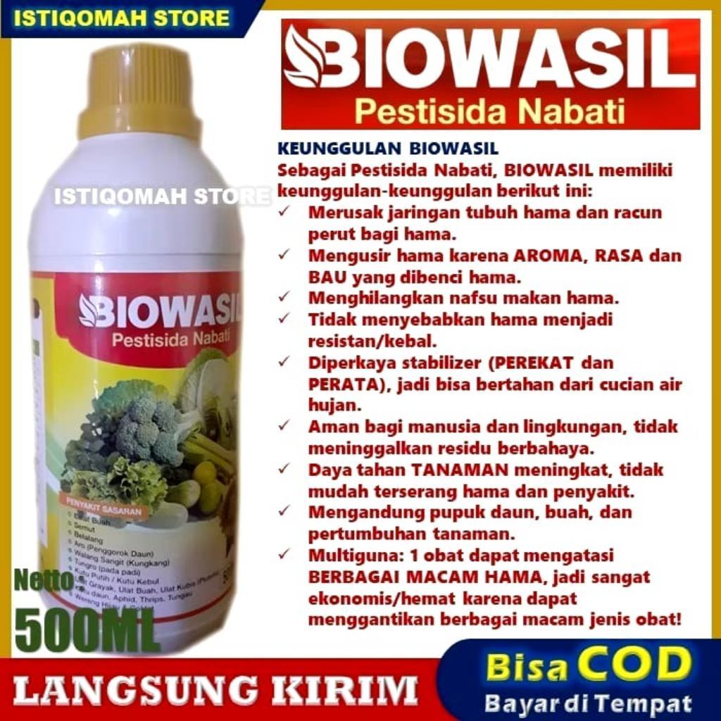 OBAT HAMA ULAT PADI SUNDEP BELUK 500 MLBIOWASIL - Obat Hama Padi, Atasi Hama Ulat Sundep