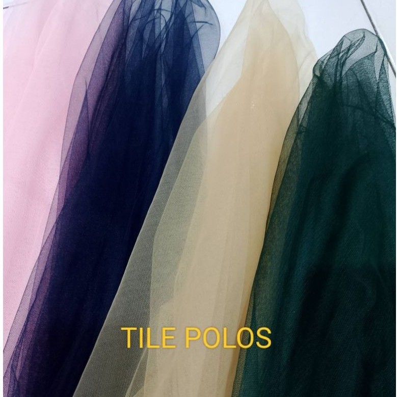 Kain tile polos lembut halus bahan tile bahan outer dekorasi aksesoris